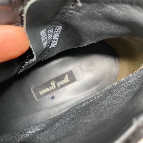 Paul Green Delgado Suede Leather Ankle Boots Black 10.5 - Picture 4 of 8